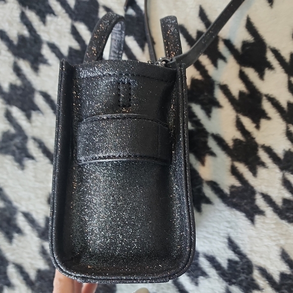 Marc Jacobs Mini Black Glitter Tote Bag - Picture 4 of 10